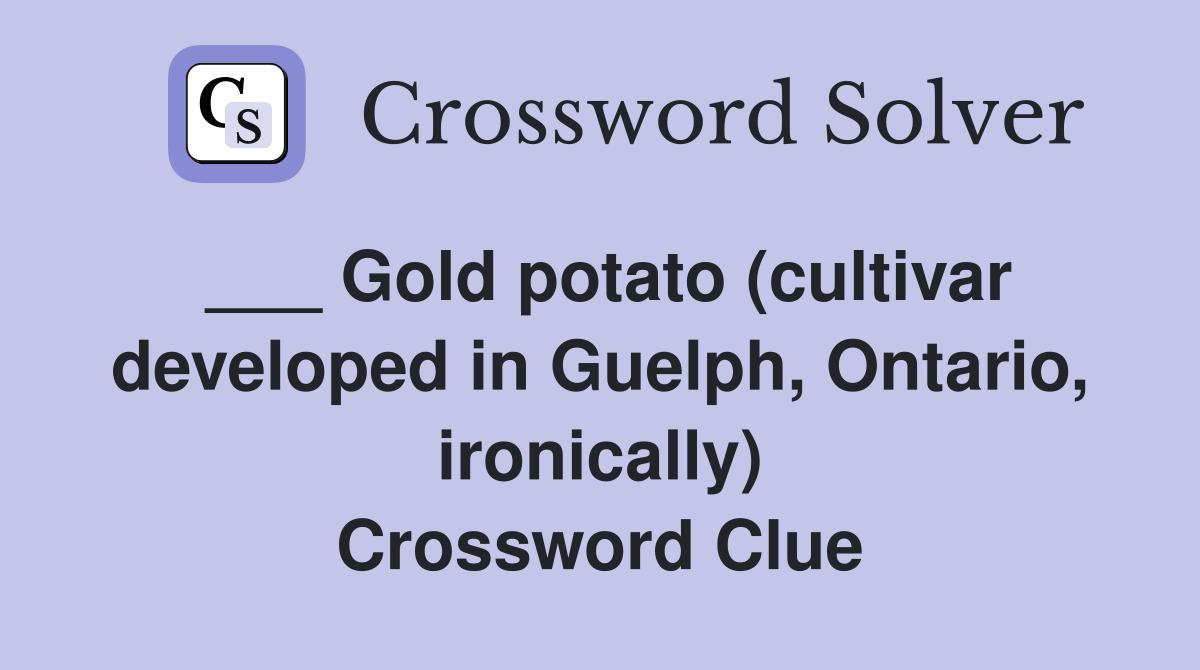 ___ Gold potato (cultivar developed in Guelph, Ontario, ironically) Crossword Clue