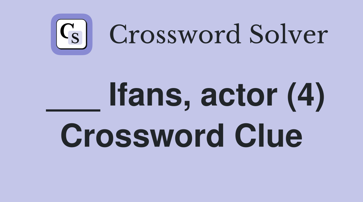 ___ Ifans, actor (4) Crossword Clue