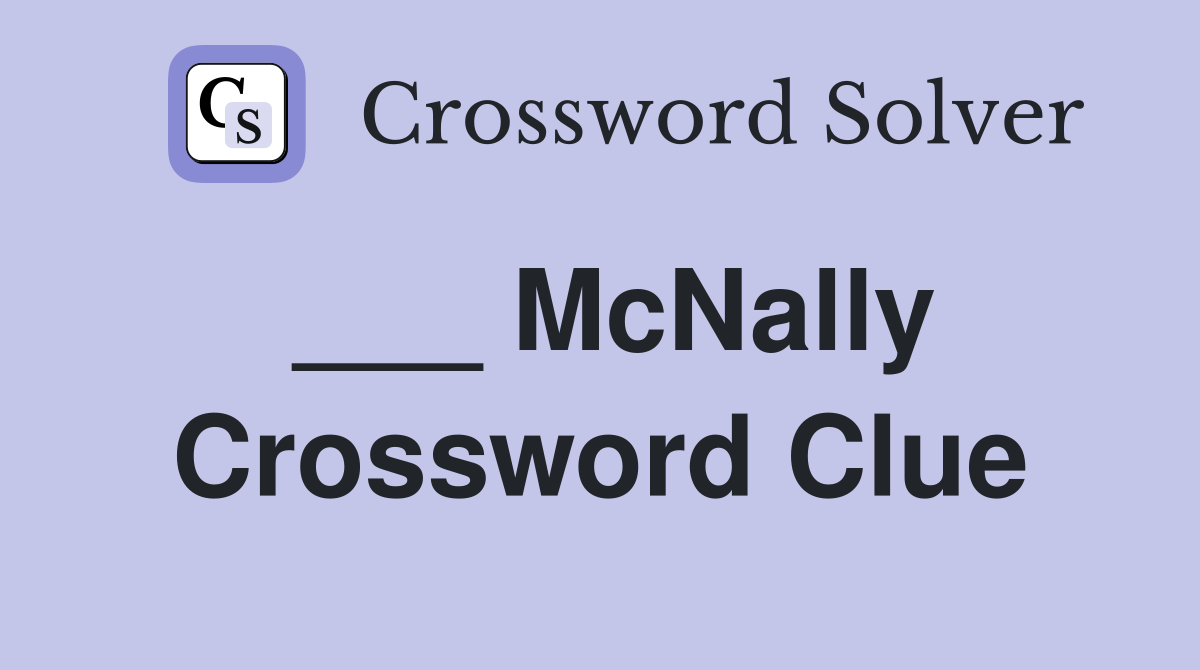 ___ McNally Crossword Clue