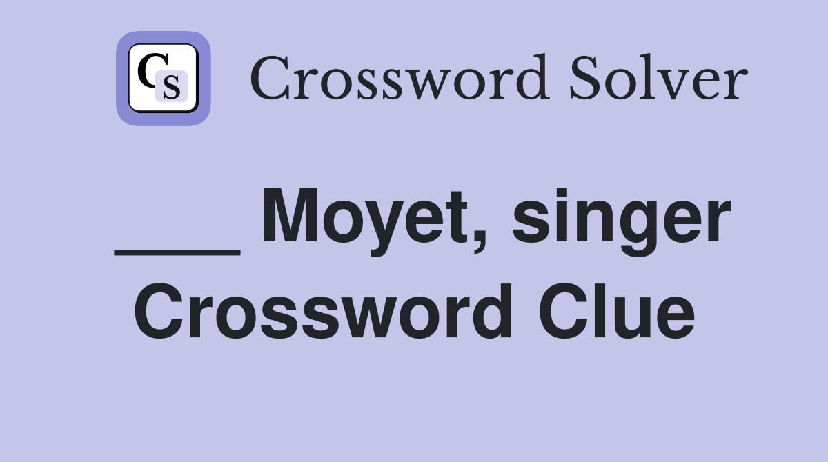 ___ Moyet, singer Crossword Clue