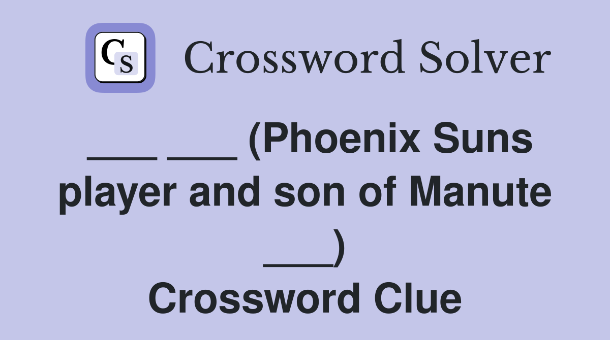 ___ ___ (Phoenix Suns player and son of Manute ___) Crossword Clue