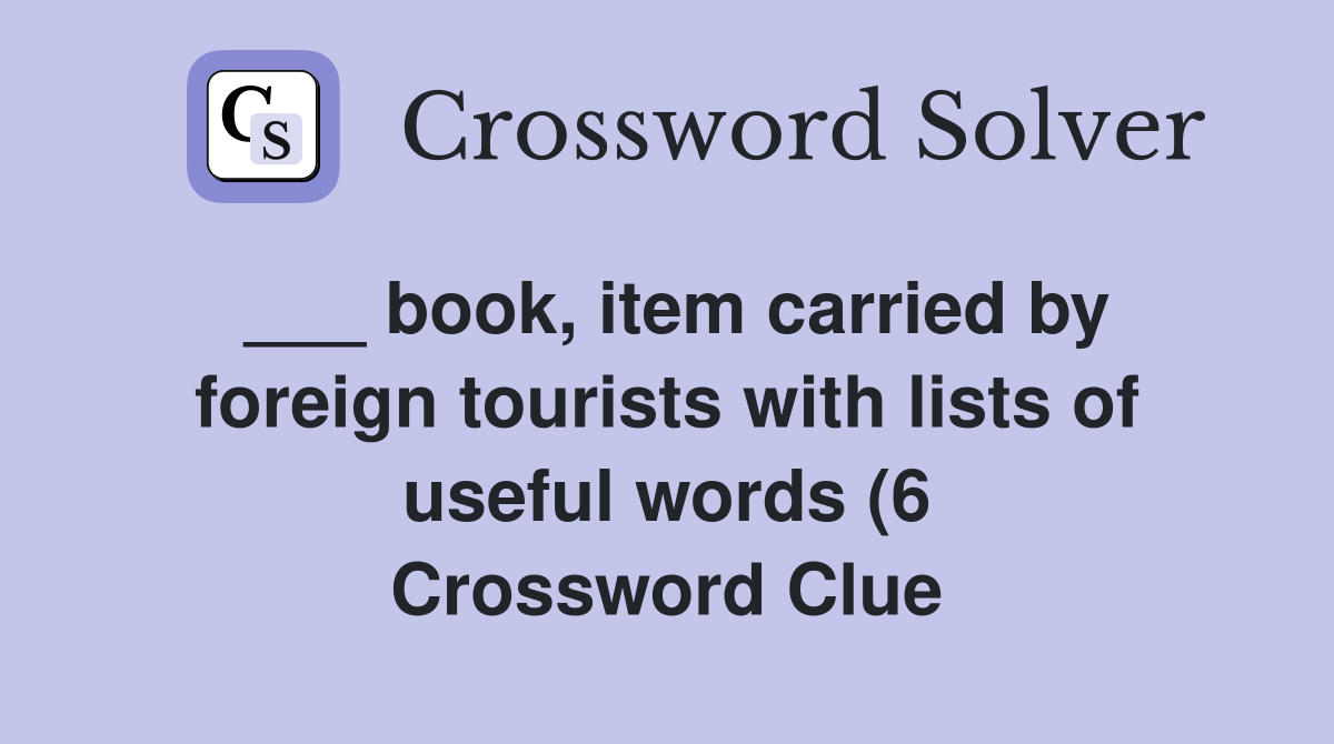 book item carried by foreign tourists with lists of useful words (6 book item carried by foreign tourists with lists of useful words (6
