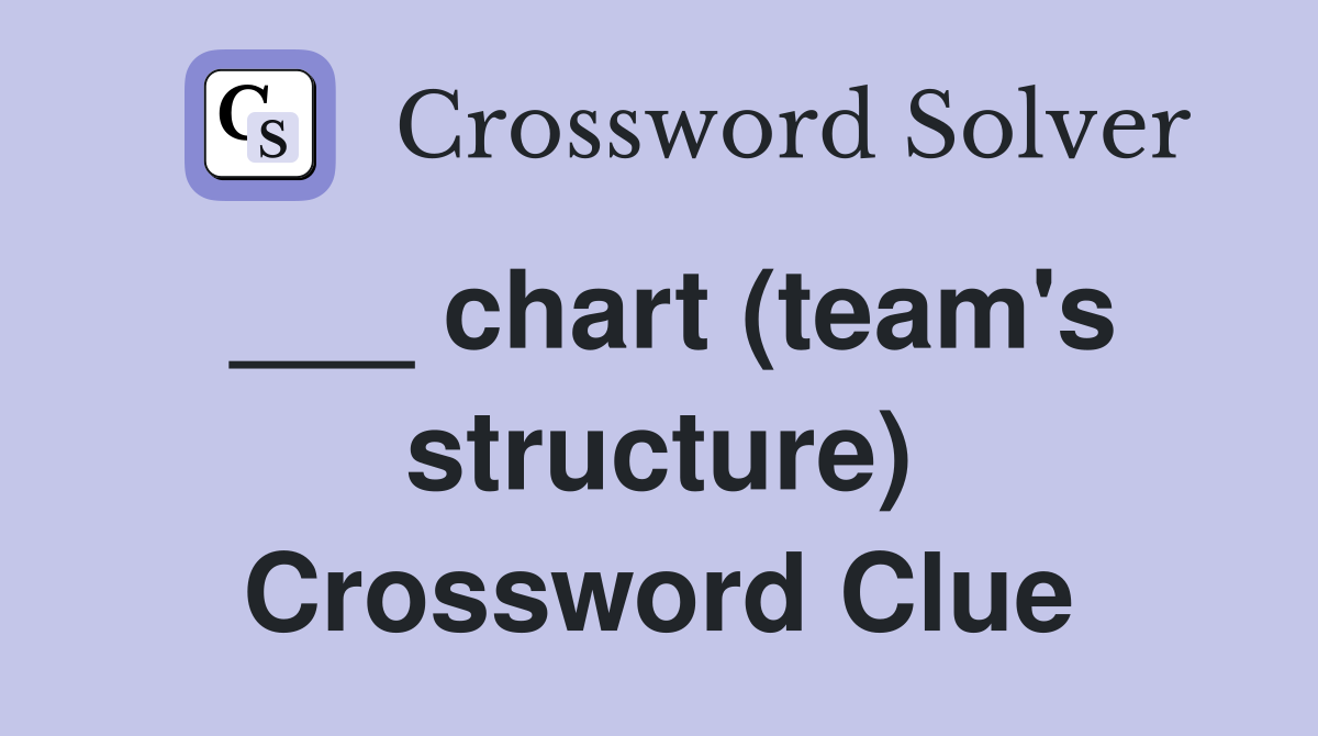 ___ chart (team's structure) Crossword Clue