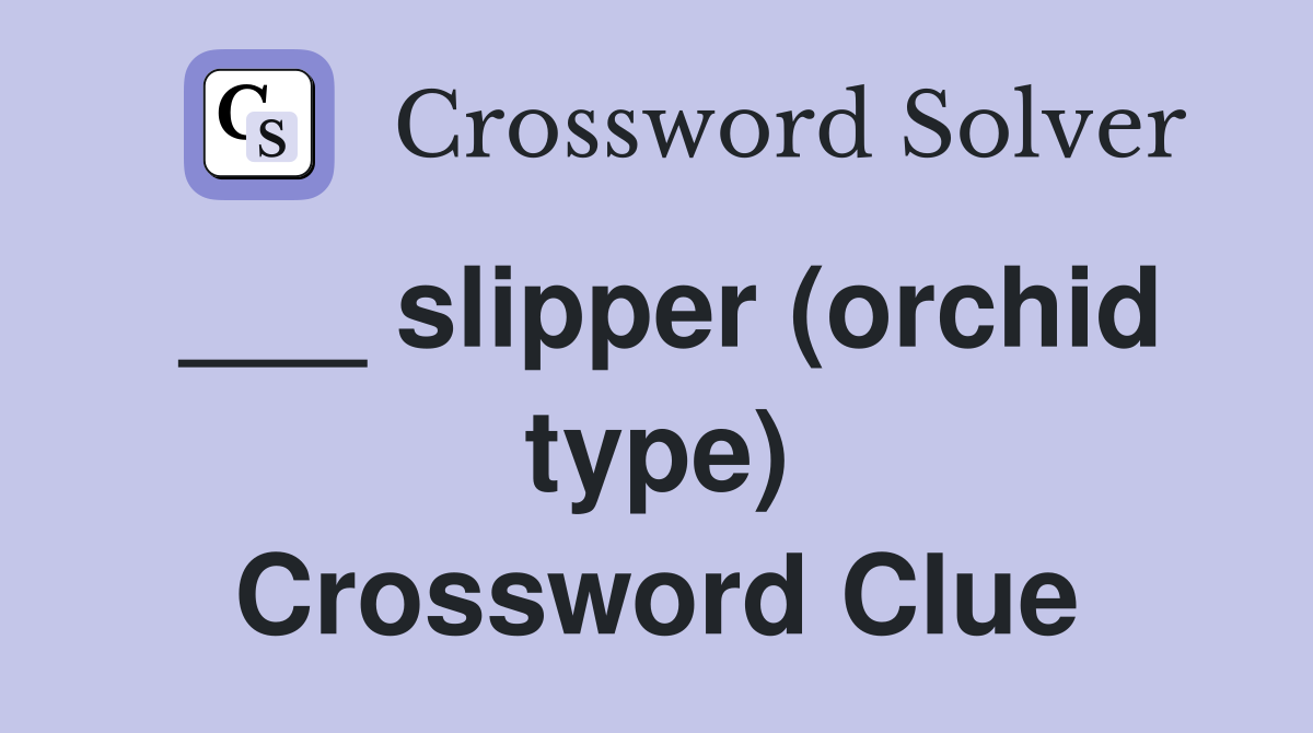 ___ slipper (orchid type) Crossword Clue