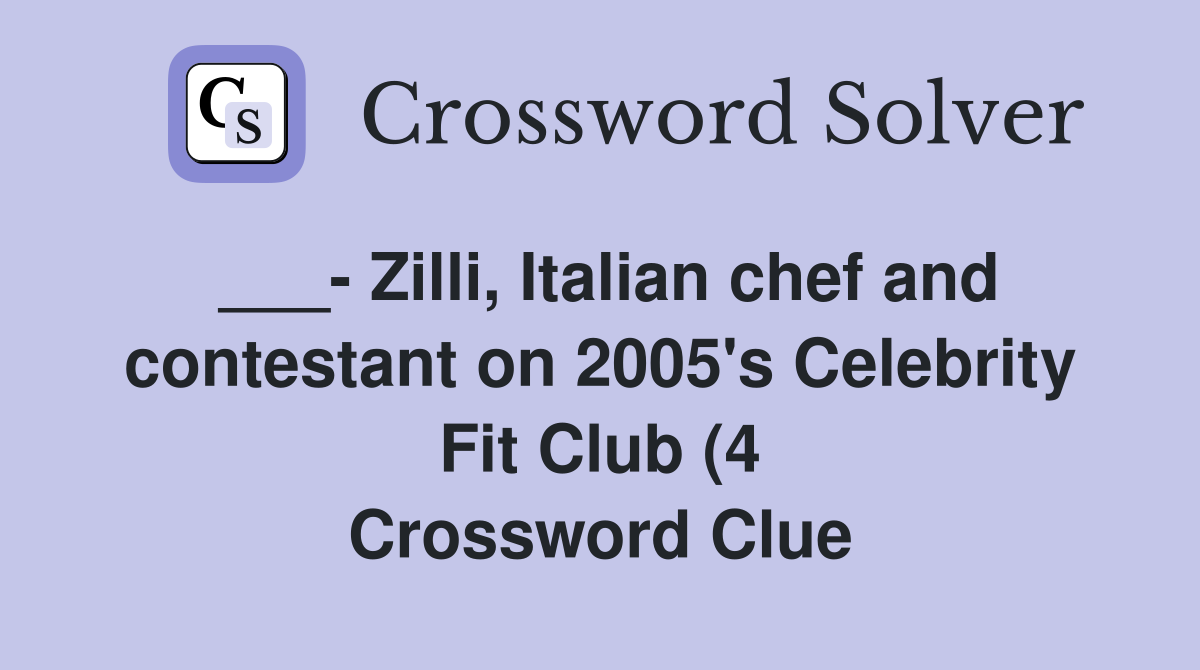 Zilli Italian chef and contestant on 2005 #39 s Celebrity Fit Club (4 Zilli Italian chef and contestant on 2005 #39 s Celebrity Fit Club (4