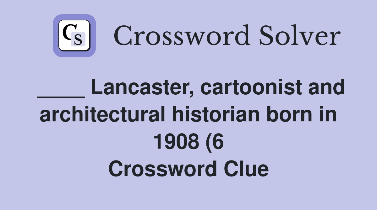Lancaster cartoonist and architectural historian born in 1908 (6 Lancaster cartoonist and architectural historian born in 1908 (6
