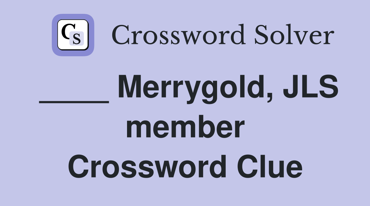 ____ Merrygold, JLS member Crossword Clue