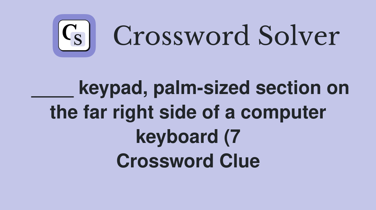 keypad palm sized section on the far right side of a computer keyboard keypad palm sized section on the far right side of a computer keyboard