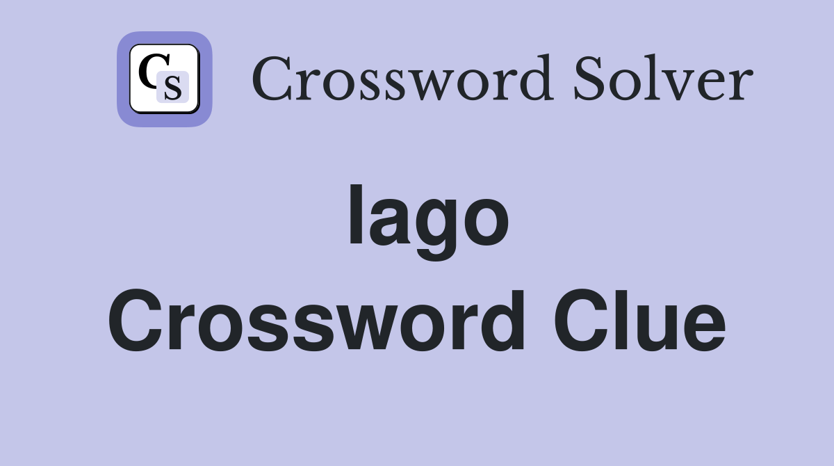 lago Crossword Clue